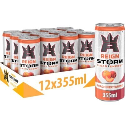 Reign Storm Energy Drink Peach Nectarine 12 x 355ml