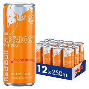 Red Bull The Apricot Edition – Apricot and Strawberry Energy Drink Price Marked Multipack, 12 x 250 ml
