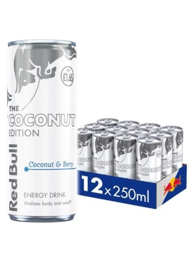 Red Bull The Coconut Edition – Coconut and Berry Energy Drink Price Marked Multipack, 12 x 250 ml