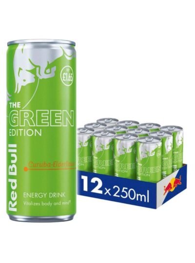 Red Bull The Green Edition – Curuba and Elderflower Energy Drink Price Marked Multipack, 12 x 250 ml