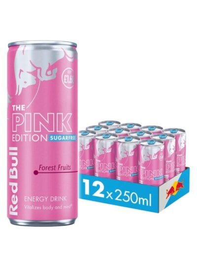 Red Bull The Pink Edition – Forest Fruits Sugar Free Energy Drink Price Marked Multipack, 12 x 250 ml