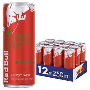 Red Bull The Red Edition – Watermelon Energy Drink Multipack, 12 x 250 ml