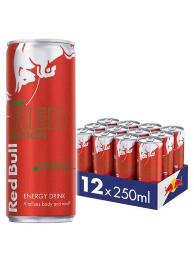 Red Bull The Red Edition – Watermelon Energy Drink Multipack, 12 x 250 ml