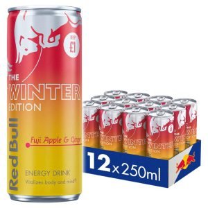 Red Bull The Winter Edition – Fuji Apple & Ginger Energy Drink Price Marked Multipack, 12 x 250 ml