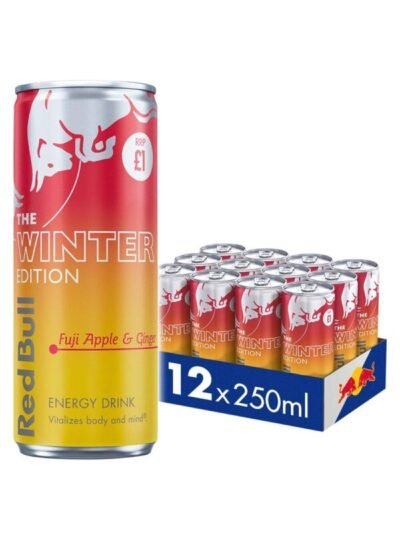 Red Bull The Winter Edition – Fuji Apple & Ginger Energy Drink Price Marked Multipack, 12 x 250 ml